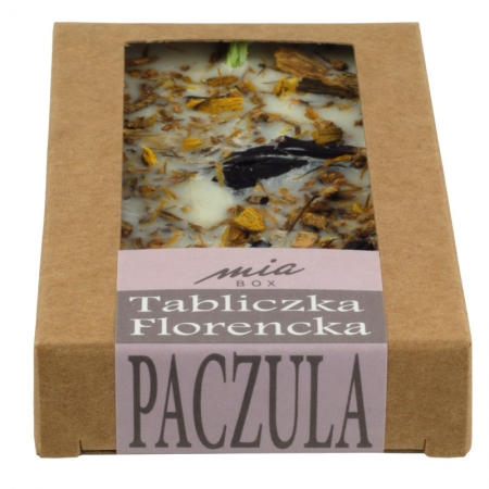MIA BOX Tabliczka Florencka - zawieszka zapachowa PACZULA, 90% wosk sojowy 30g